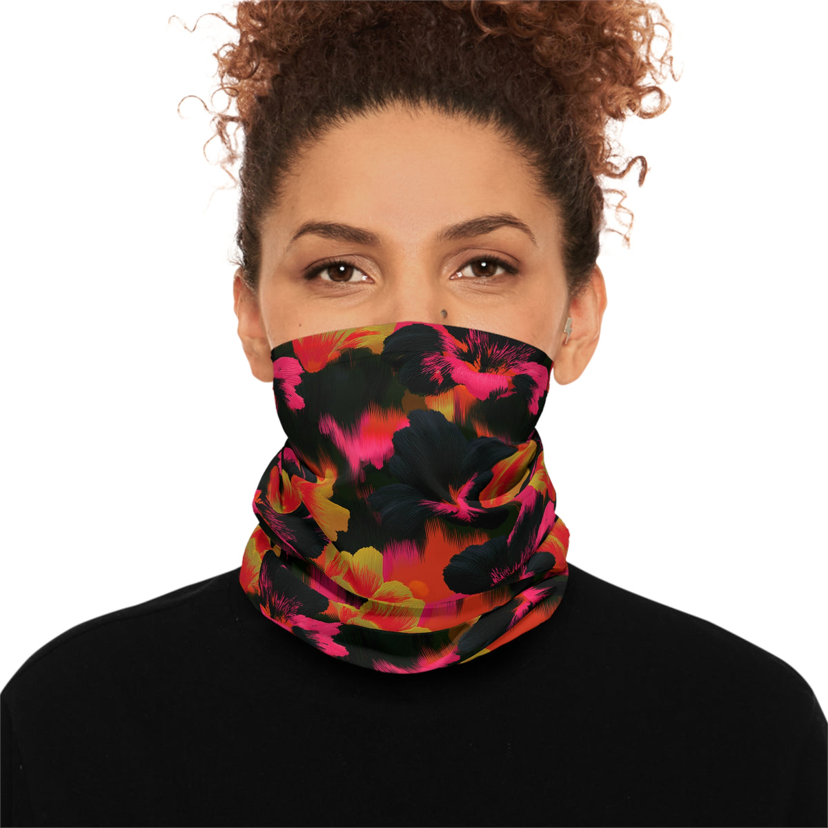 Floral Neon Bloom Neck Gaiter
