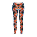 Abstract Flame Wave Leggings — Women's All-Over-Print Casual Leggings