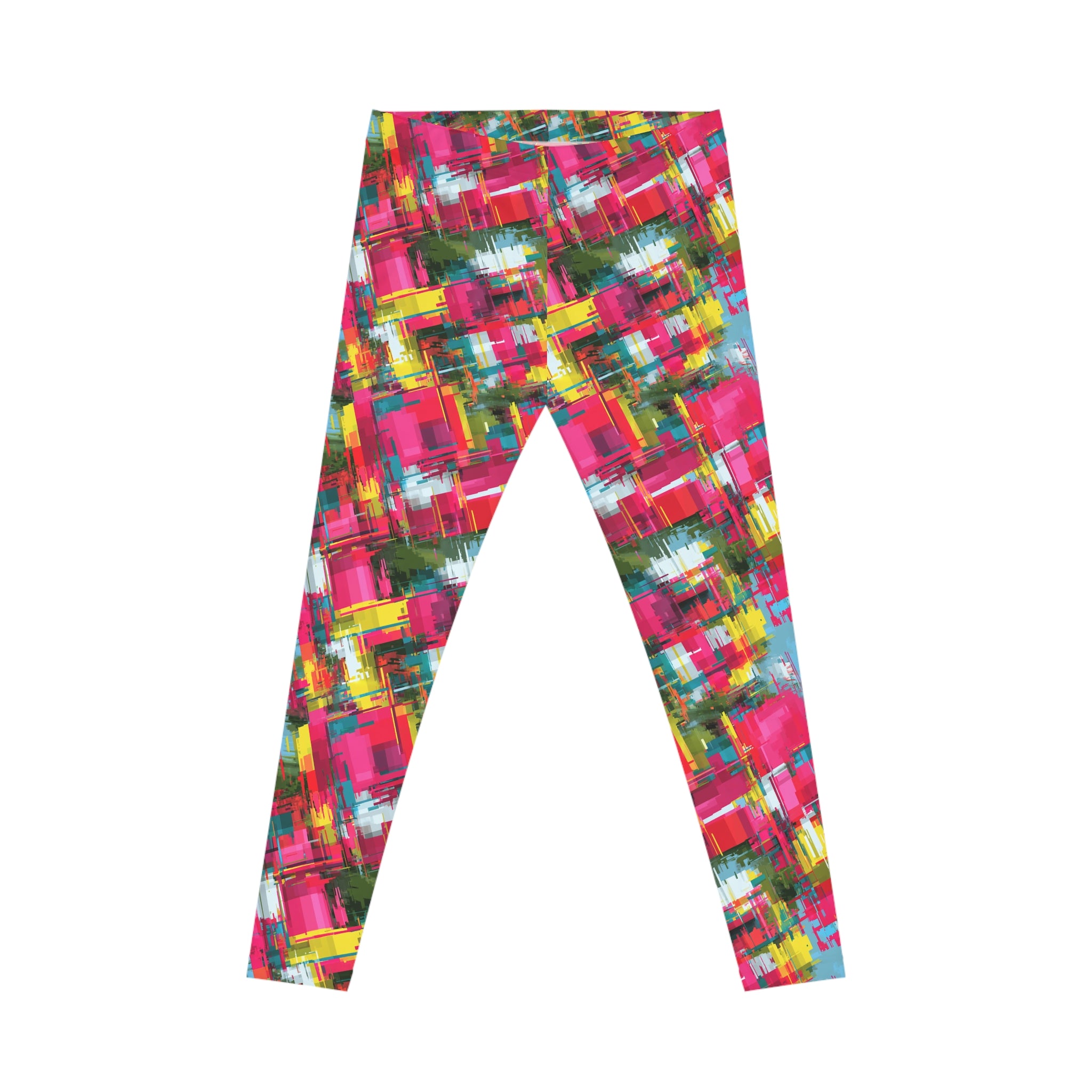 Abstract Colorblock Leggings
