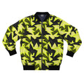 Neon Abstract Starburst Bomber Jacket