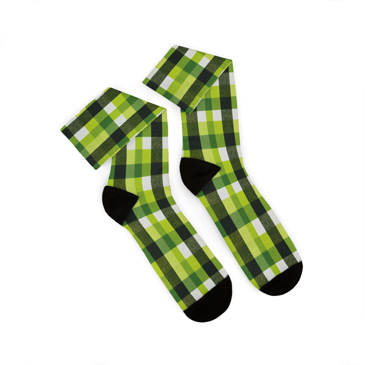 Green Plaid Socks