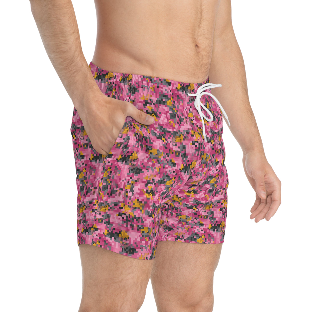 Pixel Bloom Swim Trunks