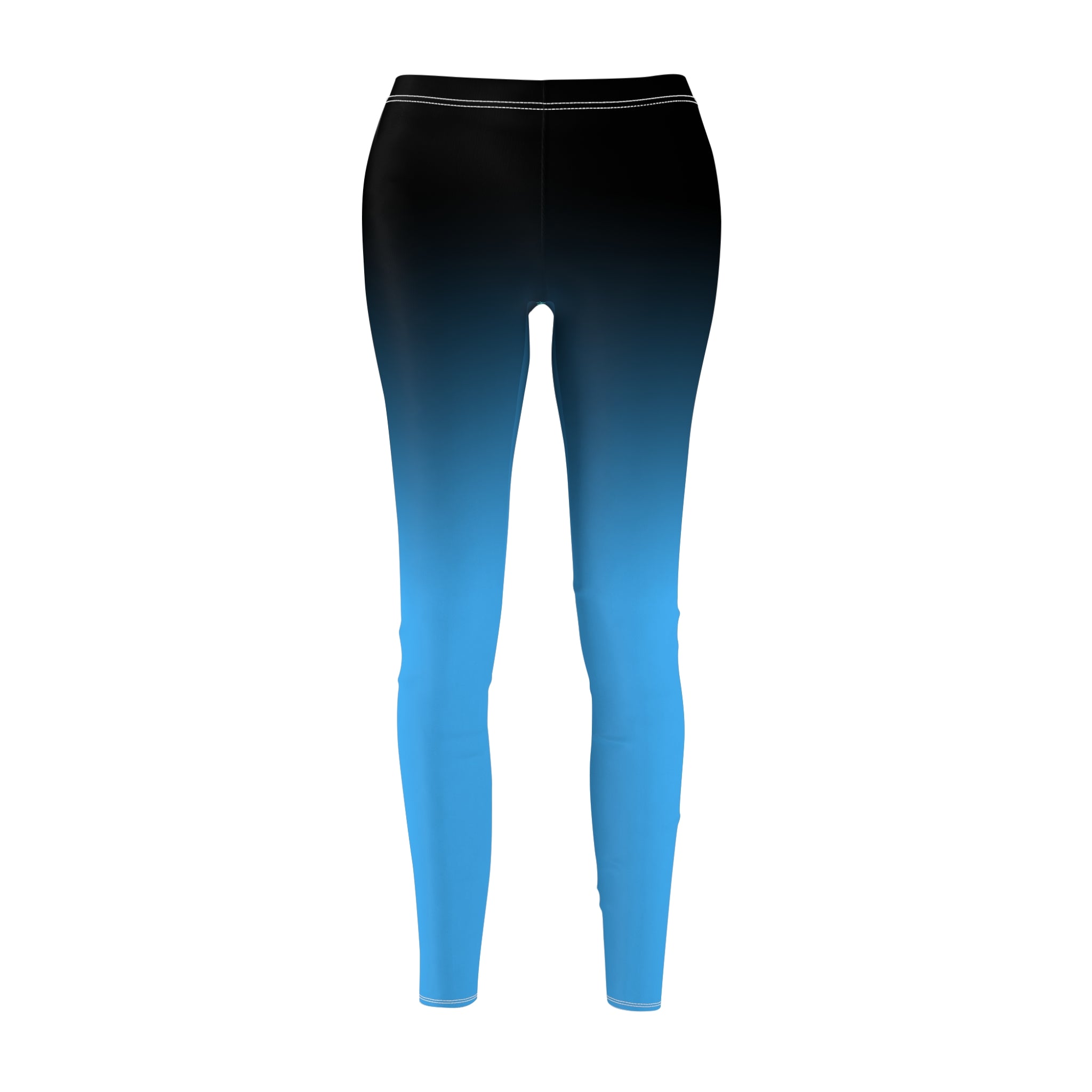 Ombre Blue-to-Black Women's Leggings