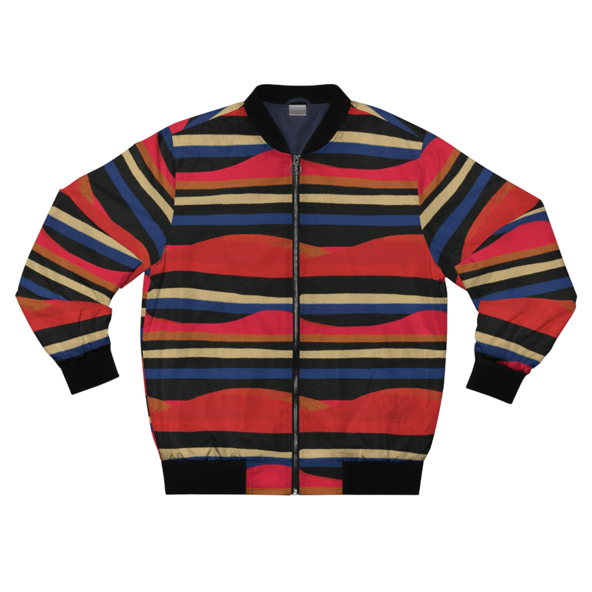 Striped Retro Bomber Jacket