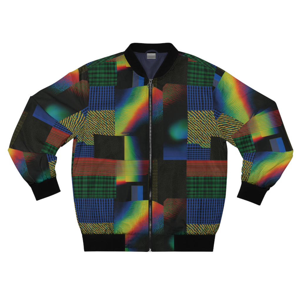 Retro Patchwork Bomber Jacket