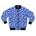 Blue Cloud Pattern Bomber Jacket