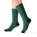 Black & Gray Buffalo Plaid Cozy Checkered  Crew Socks