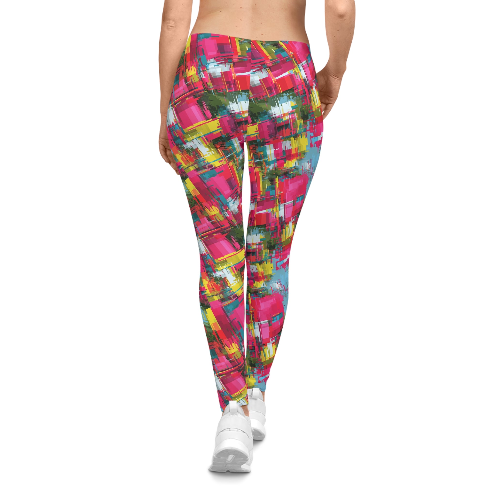 Abstract Colorblock Leggings