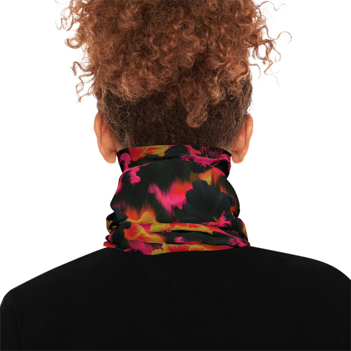 Floral Neon Bloom Neck Gaiter