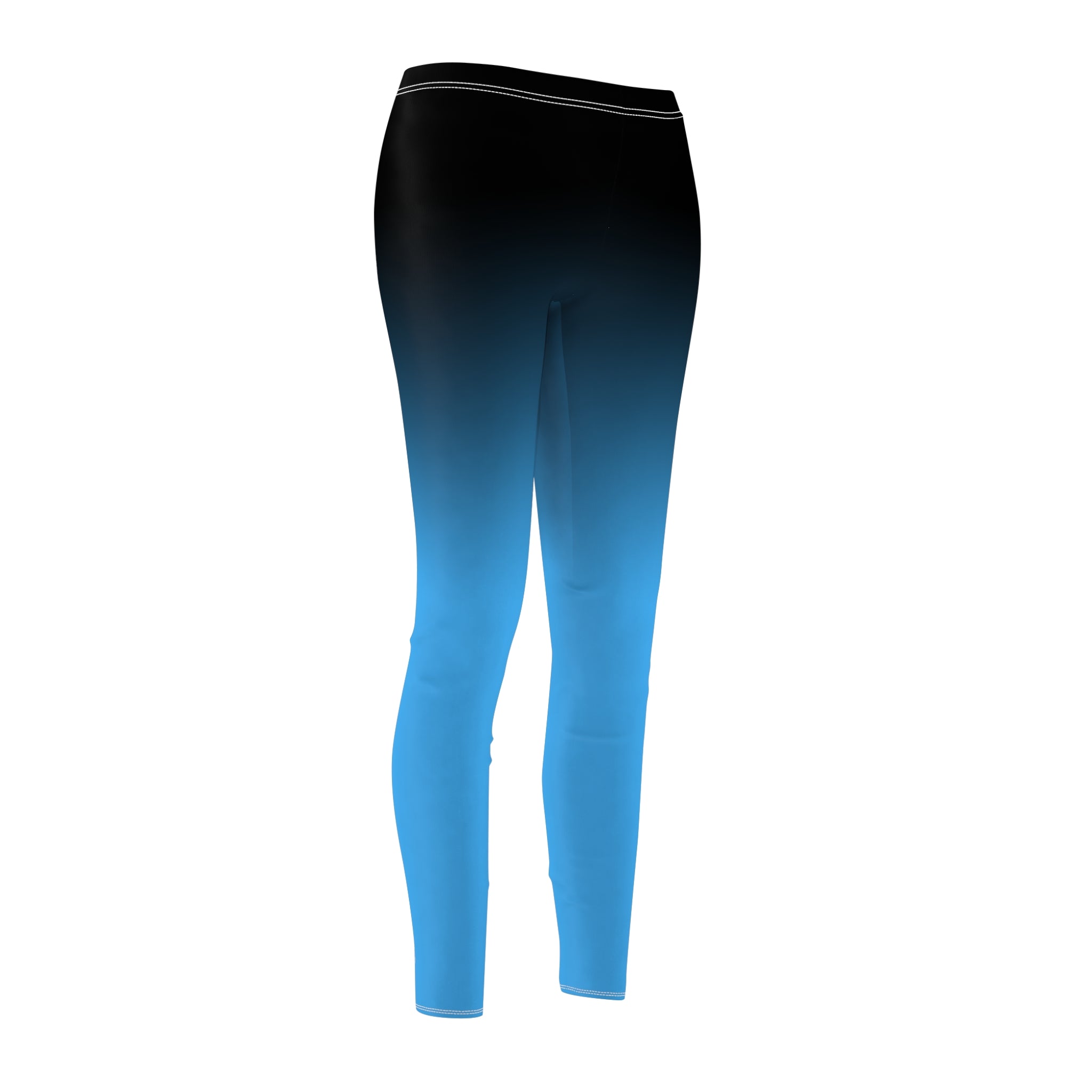 Ombre Blue-to-Black Women's Leggings
