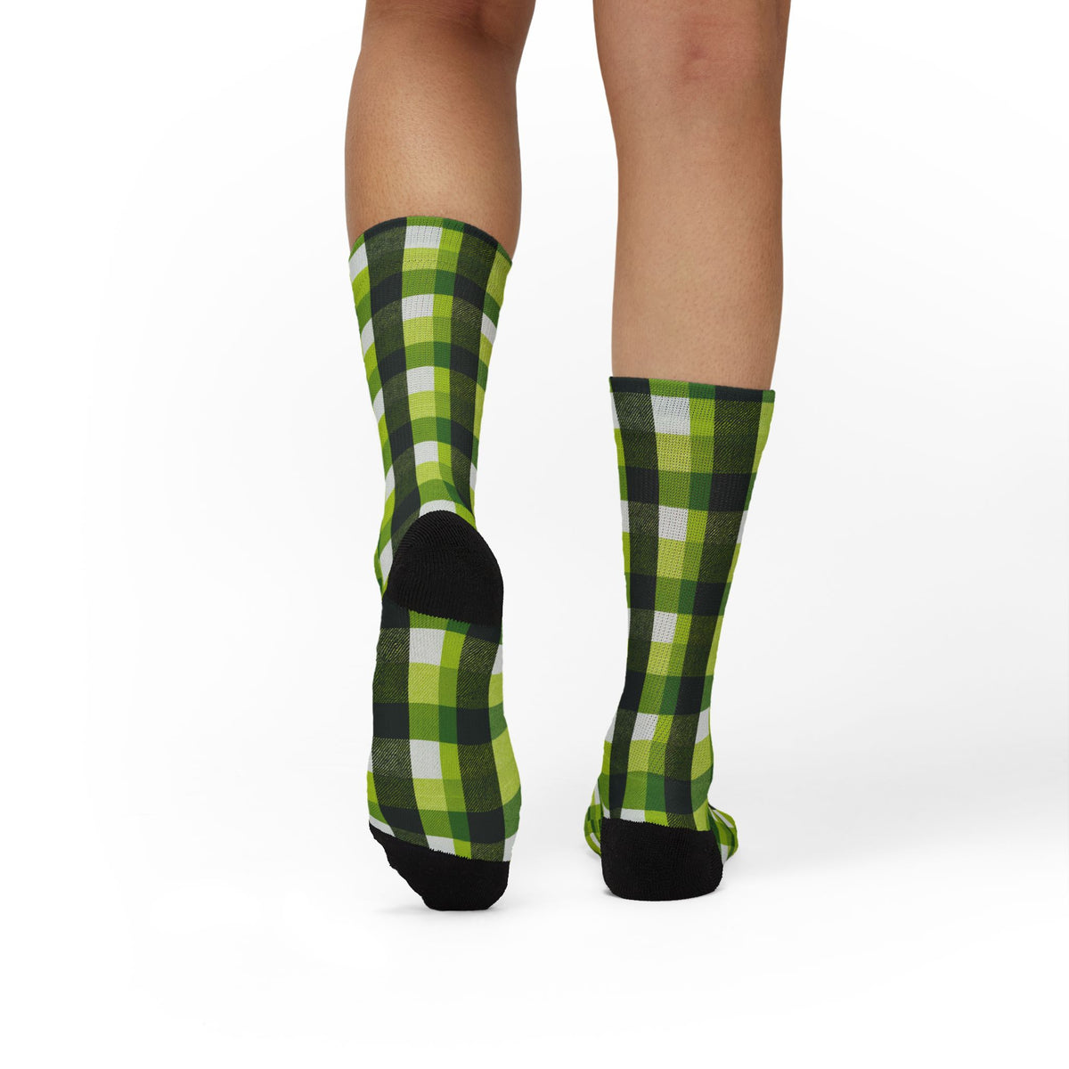 Green Plaid Socks