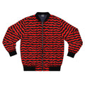 Red Black Wavy Stripe Bomber Jacket
