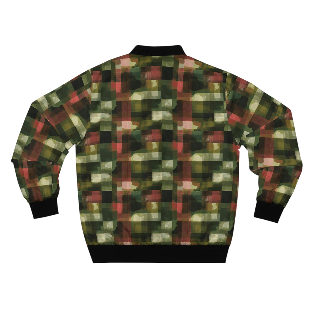 Camo Plaid Bomber Jacket