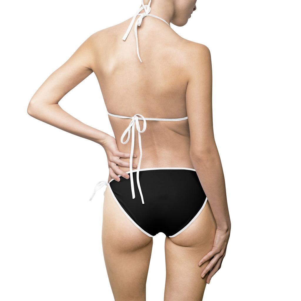 Gradient Blue & Black Tie-Side Bikini