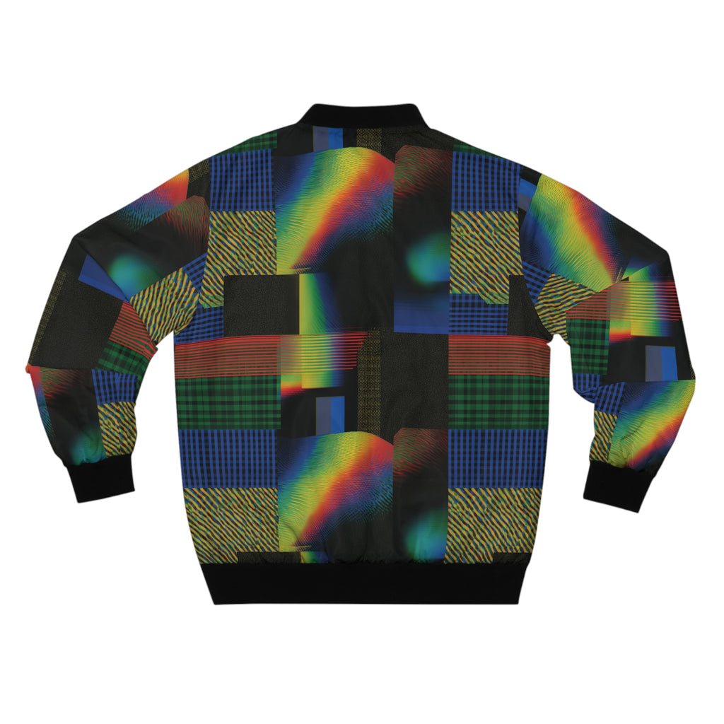 Retro Patchwork Bomber Jacket