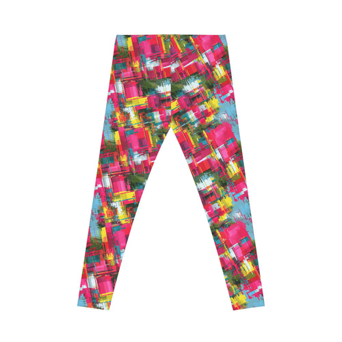 Abstract Colorblock Leggings