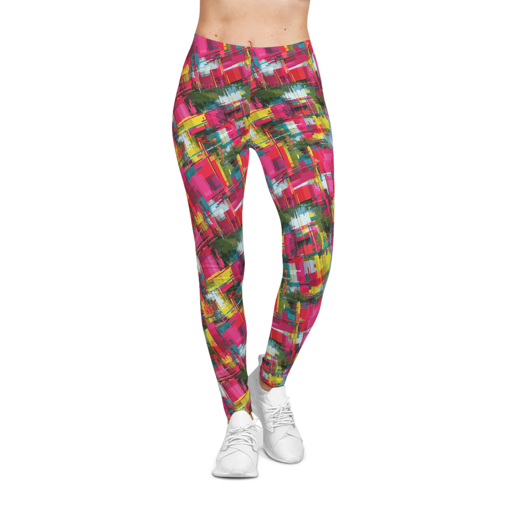 Abstract Colorblock Leggings