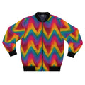 Rainbow Zigzag Bomber Jacket — Psychedelic Chevron Jacket