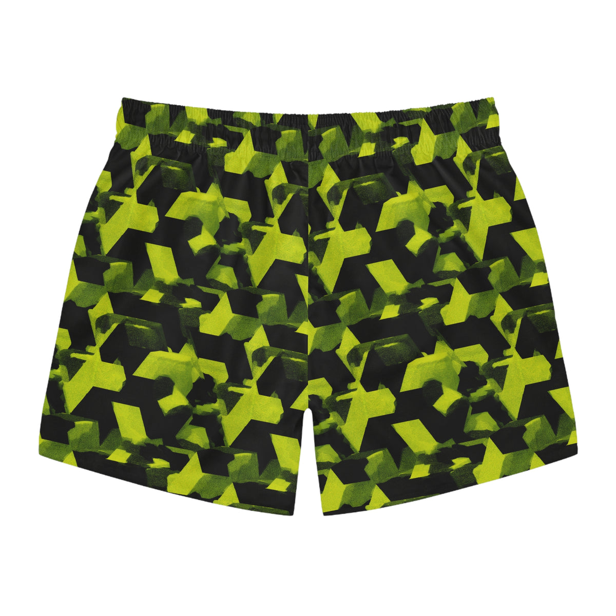 Isometric Neon Swim Trunks