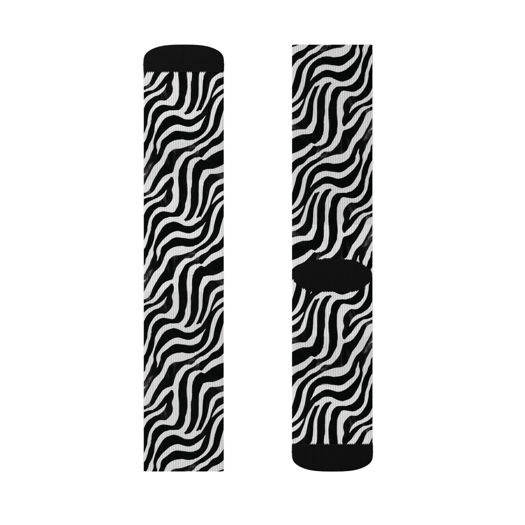 Bold Black & White Animal Pattern Crew Socks