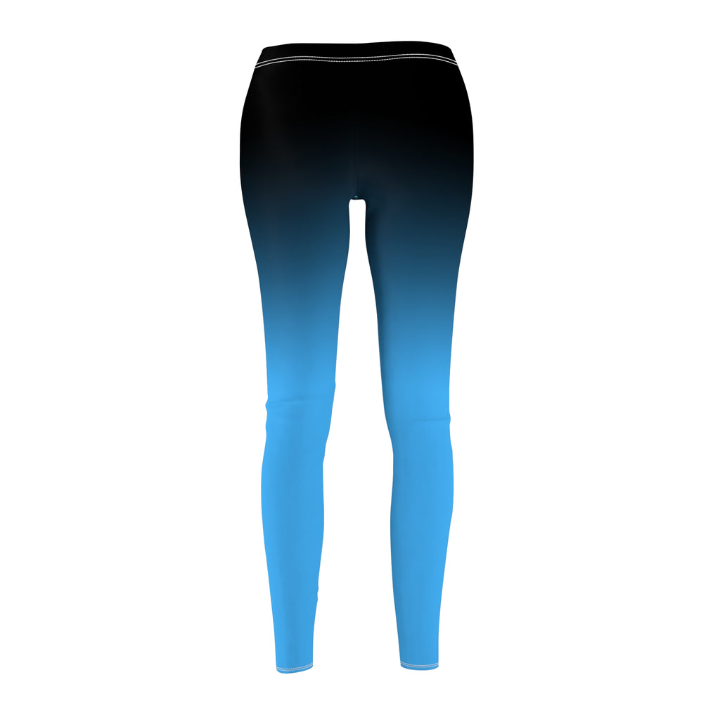Ombre Blue-to-Black Women's Leggings