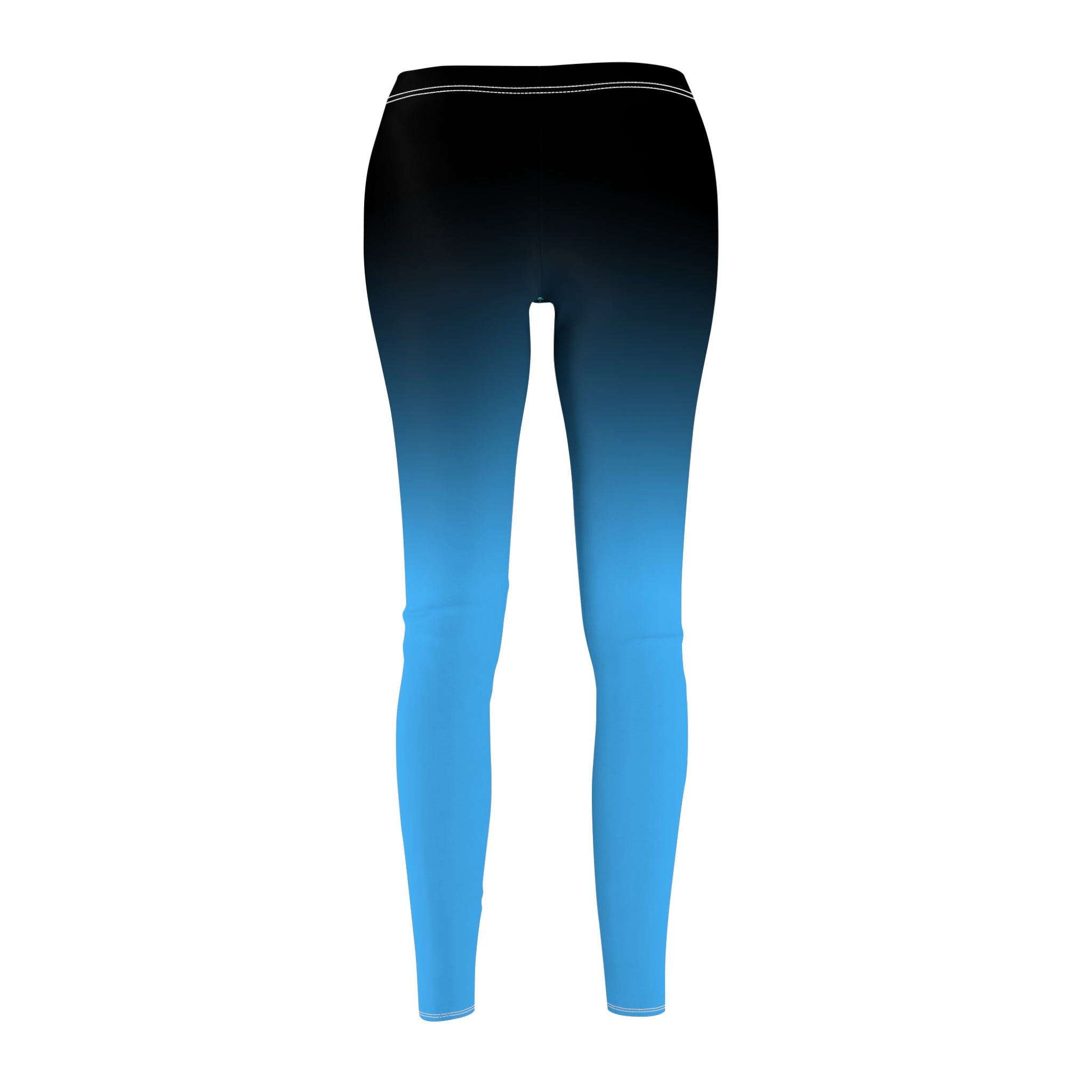 Ombre Blue-to-Black Women's Leggings
