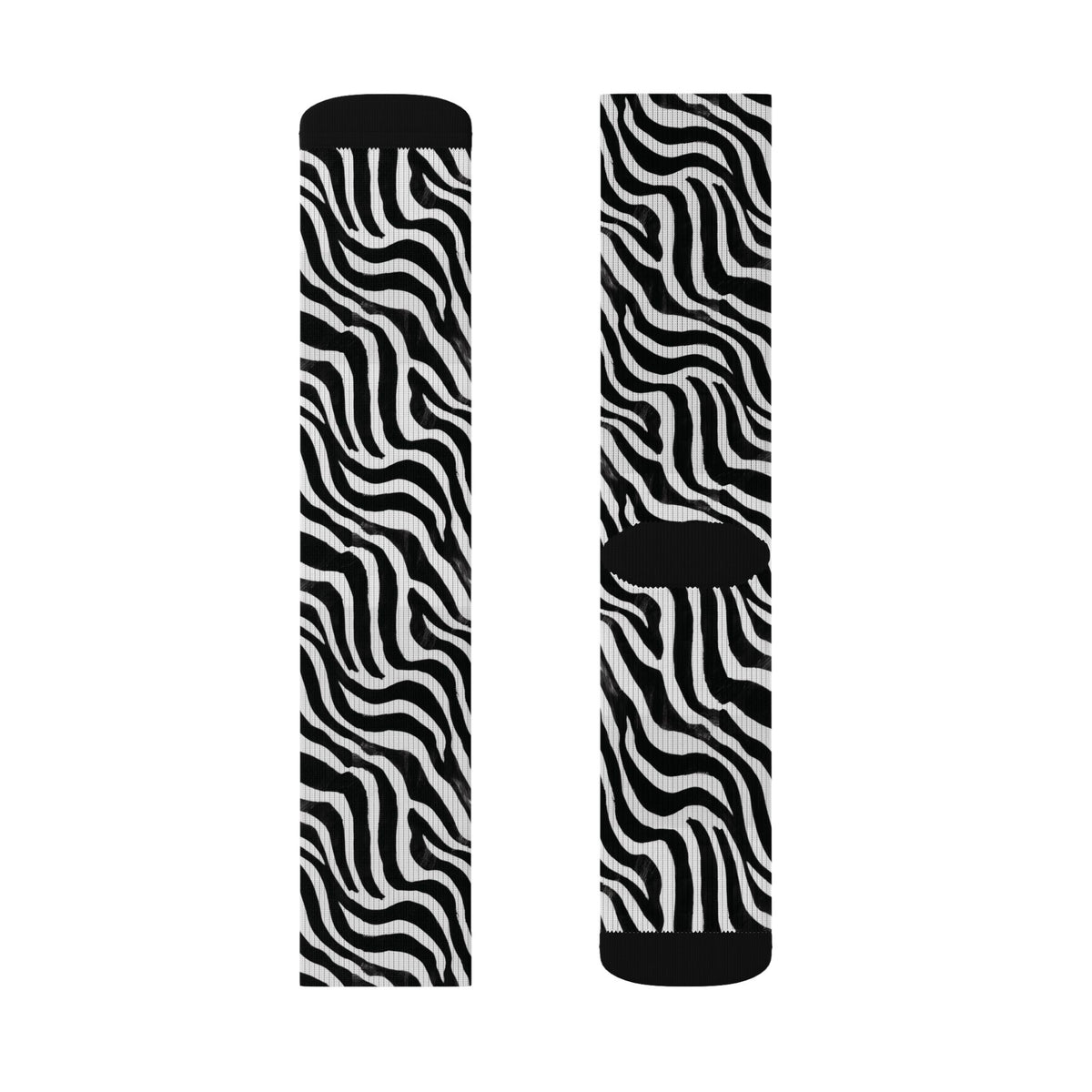 Bold Black & White Animal Pattern Crew Socks