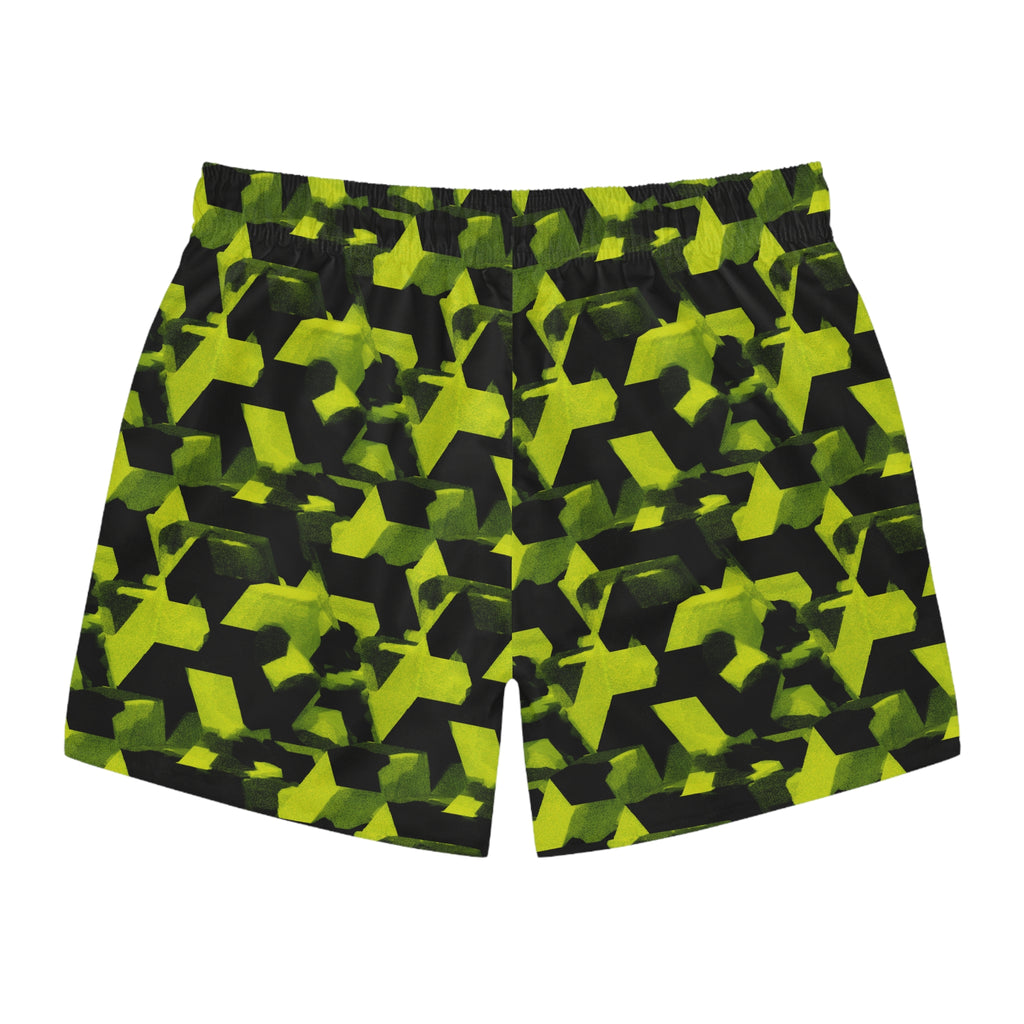 Neon Camo Swim Trunks