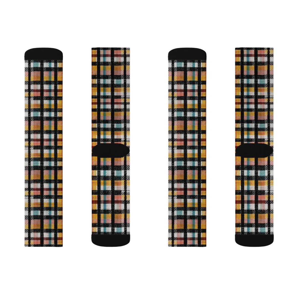 Plaid Pattern Crew Socks