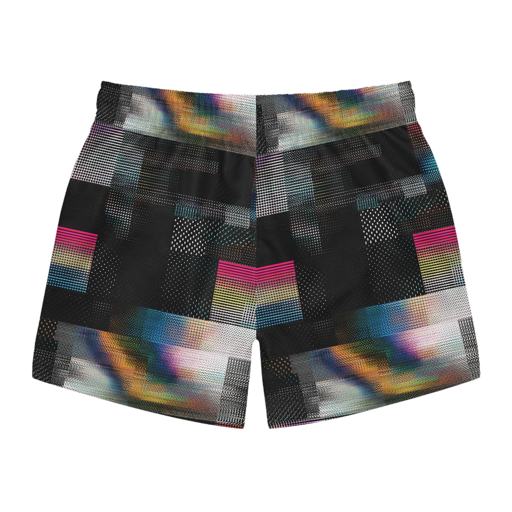 Glitch Grid Swim Trunks