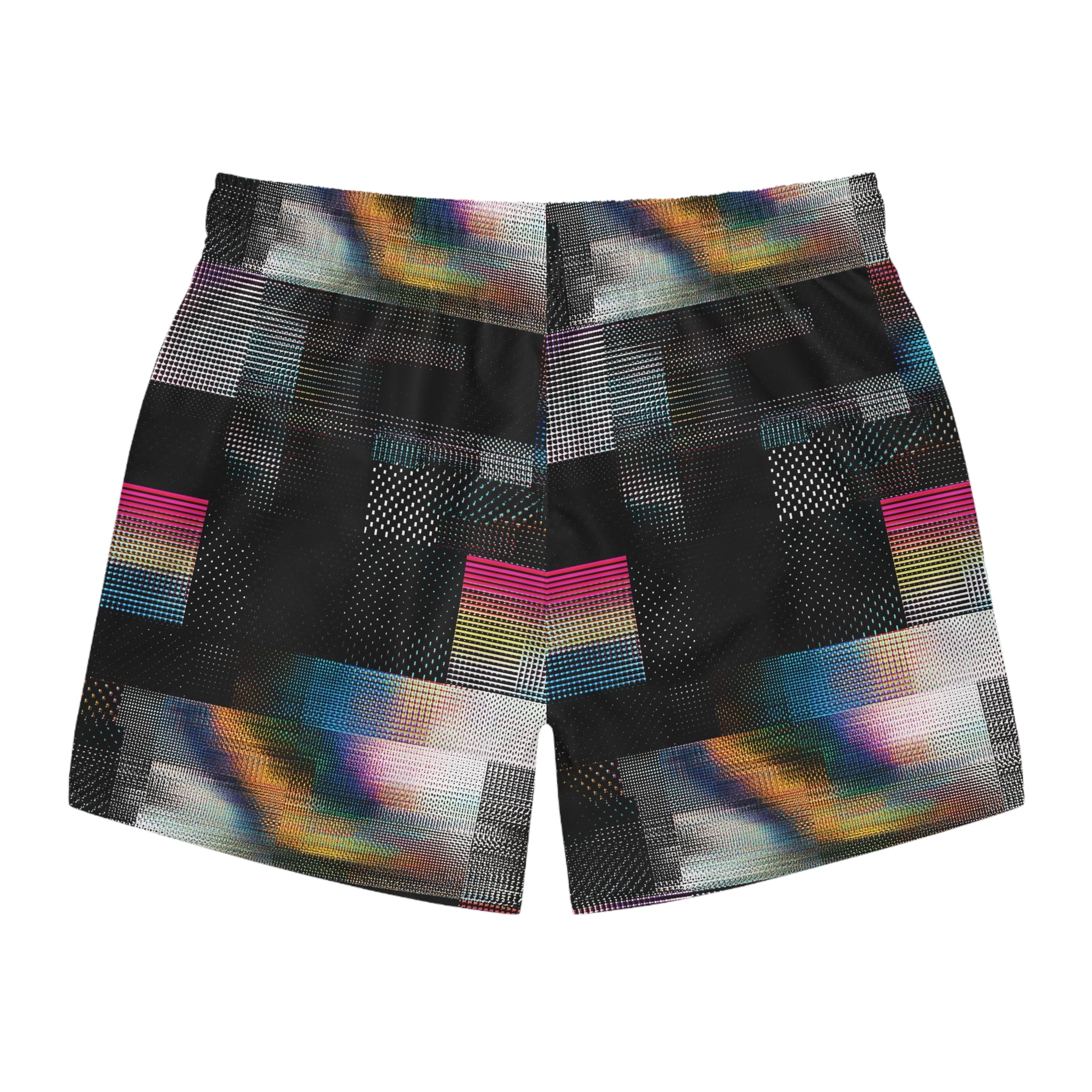 Glitch Grid Swim Trunks
