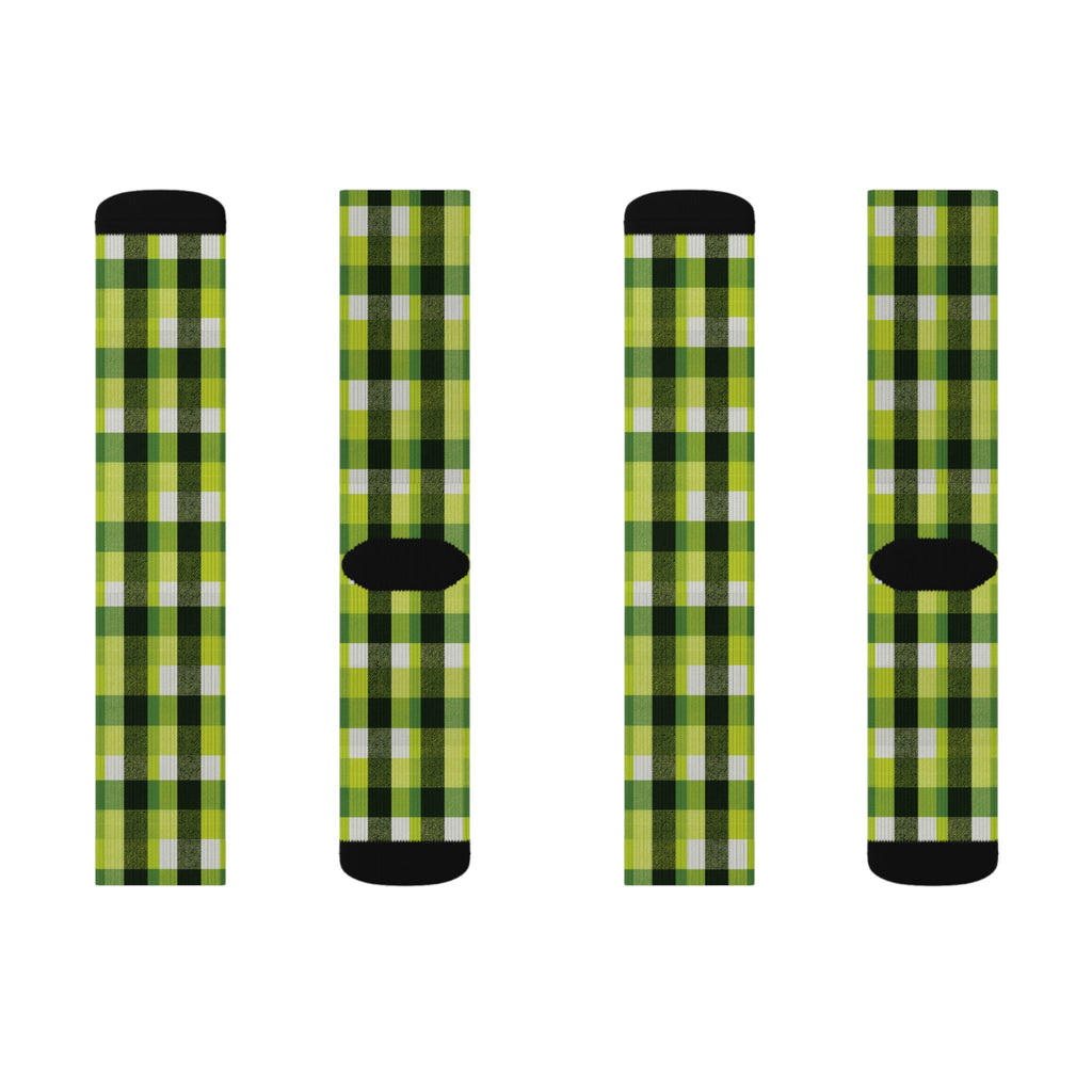 Green Plaid Socks