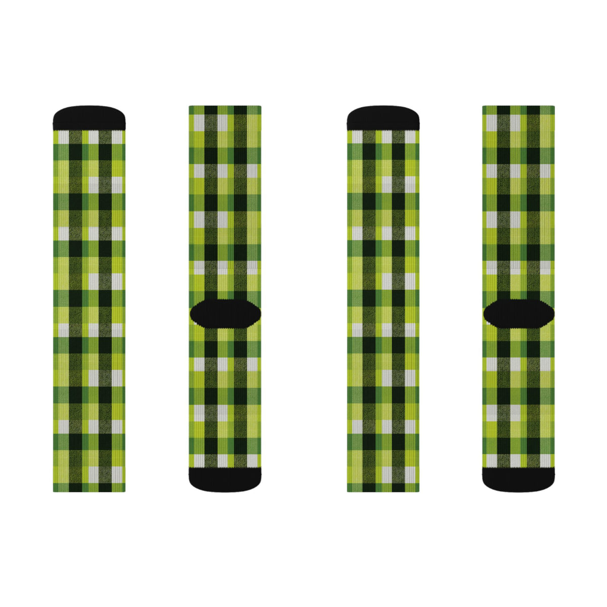 Green Plaid Socks