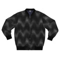 Men's Black Gradient Grid Bomber Jacket — Urban Techwear Street Style