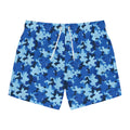 Blue Camo Swim Trunks - All-Over Print Men’s Beach Shorts