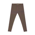 Neon Pink & Lime Houndstooth Stretch Leggings