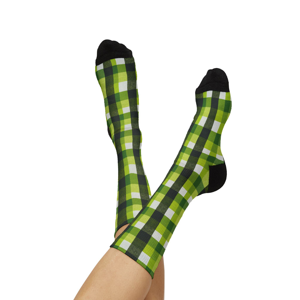 Green Plaid Socks