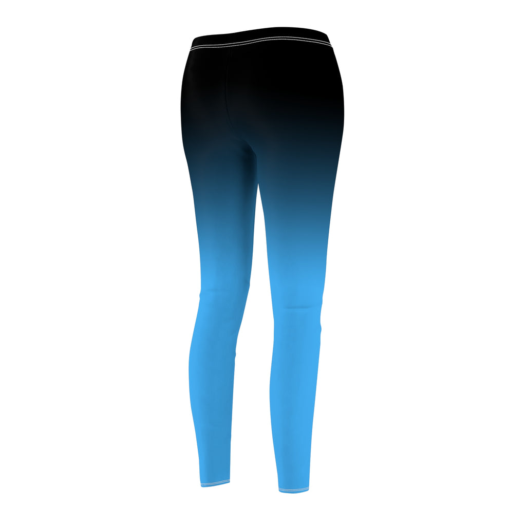 Ombre Blue-to-Black Women's Leggings