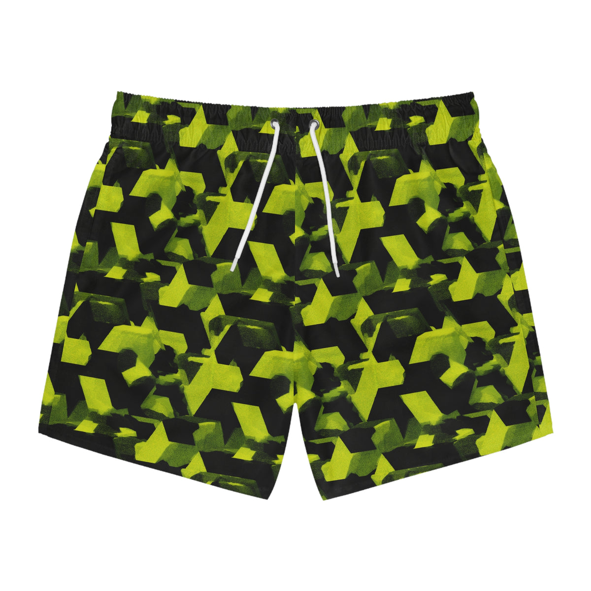 Isometric Neon Swim Trunks