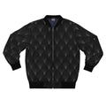 Quilted Black Diamond Bomber Jacket