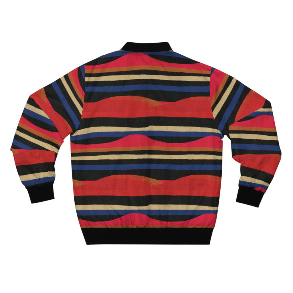 Striped Retro Bomber Jacket