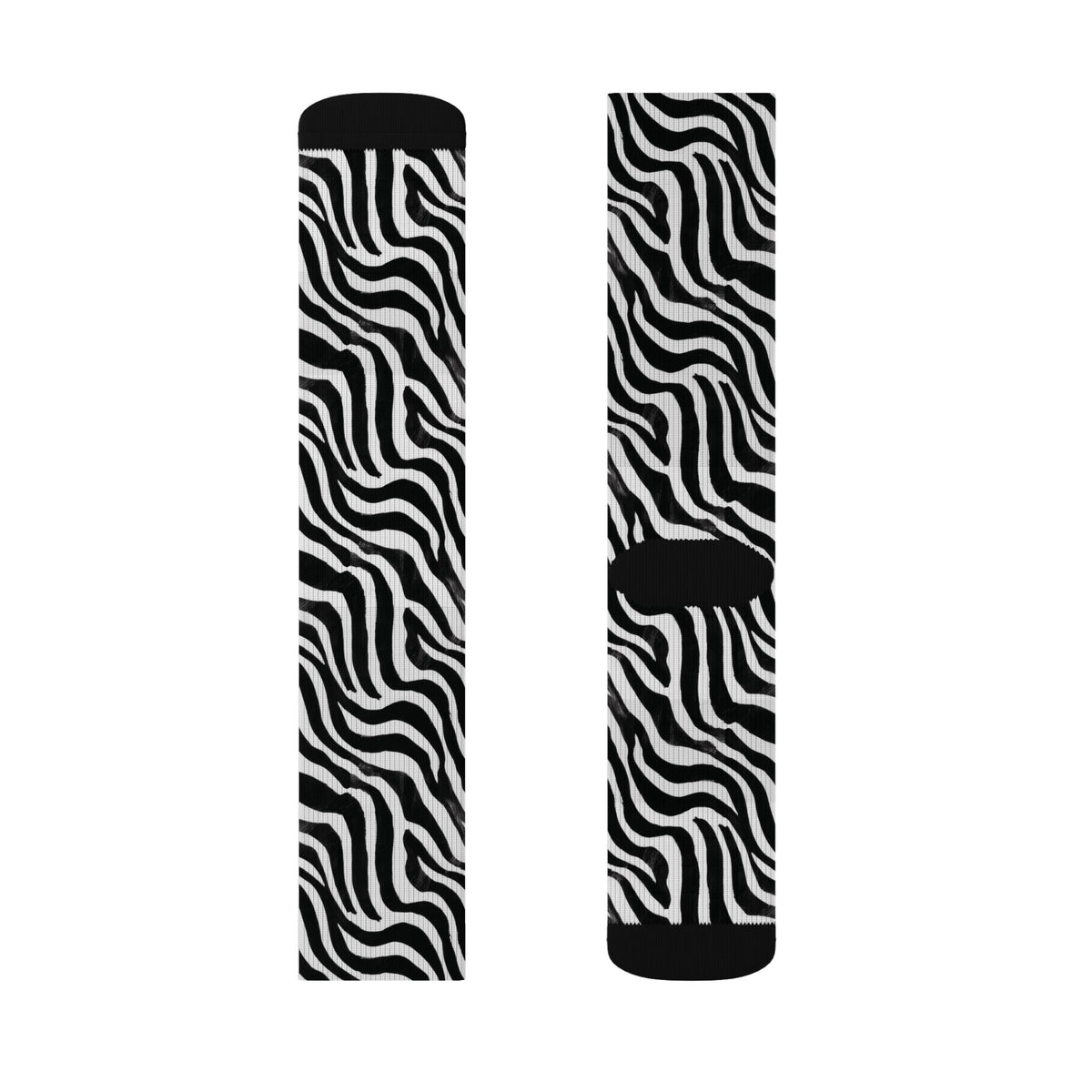 Bold Black & White Animal Pattern Crew Socks