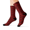 Red Wave Pattern Socks