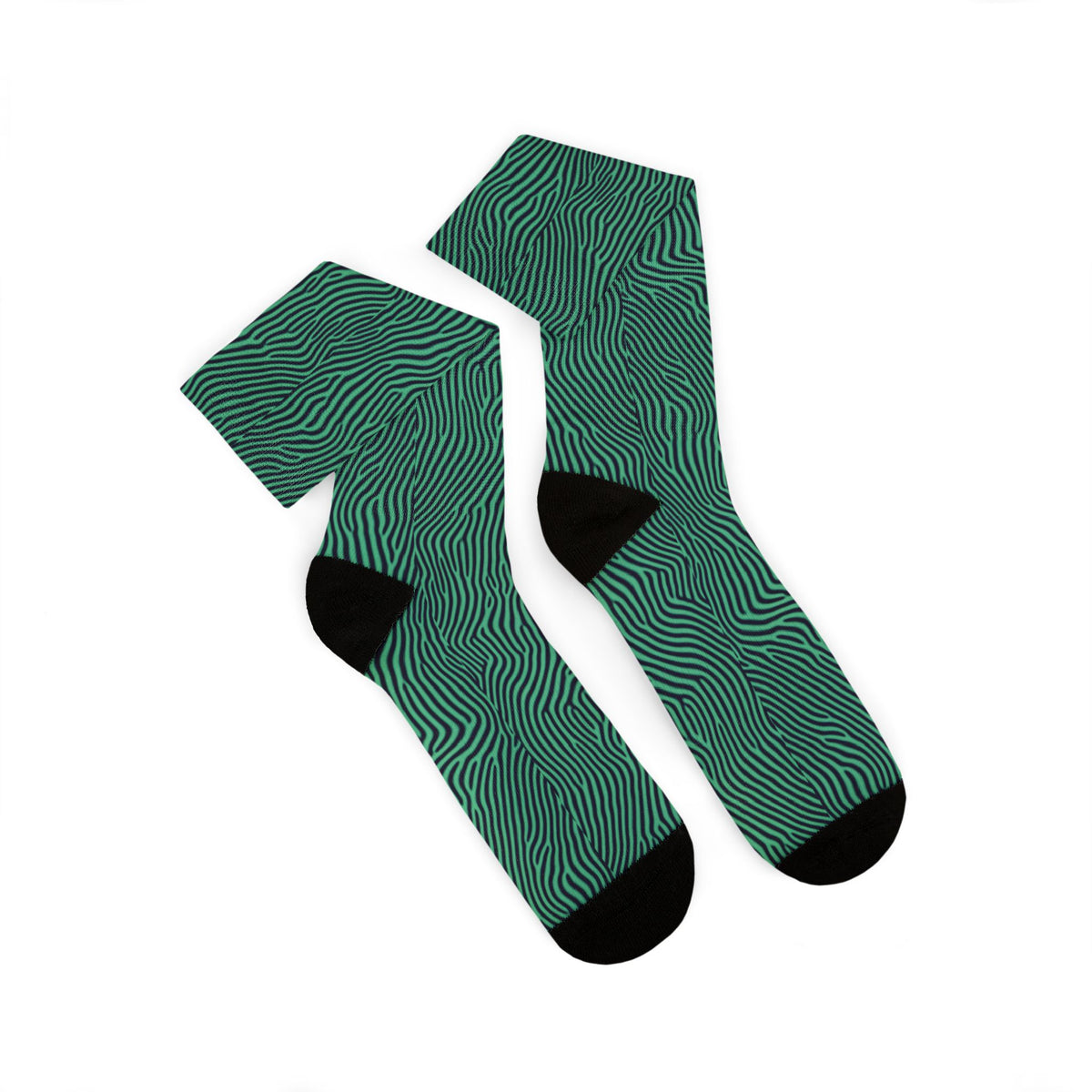 Black & Gray Buffalo Plaid Cozy Checkered  Crew Socks