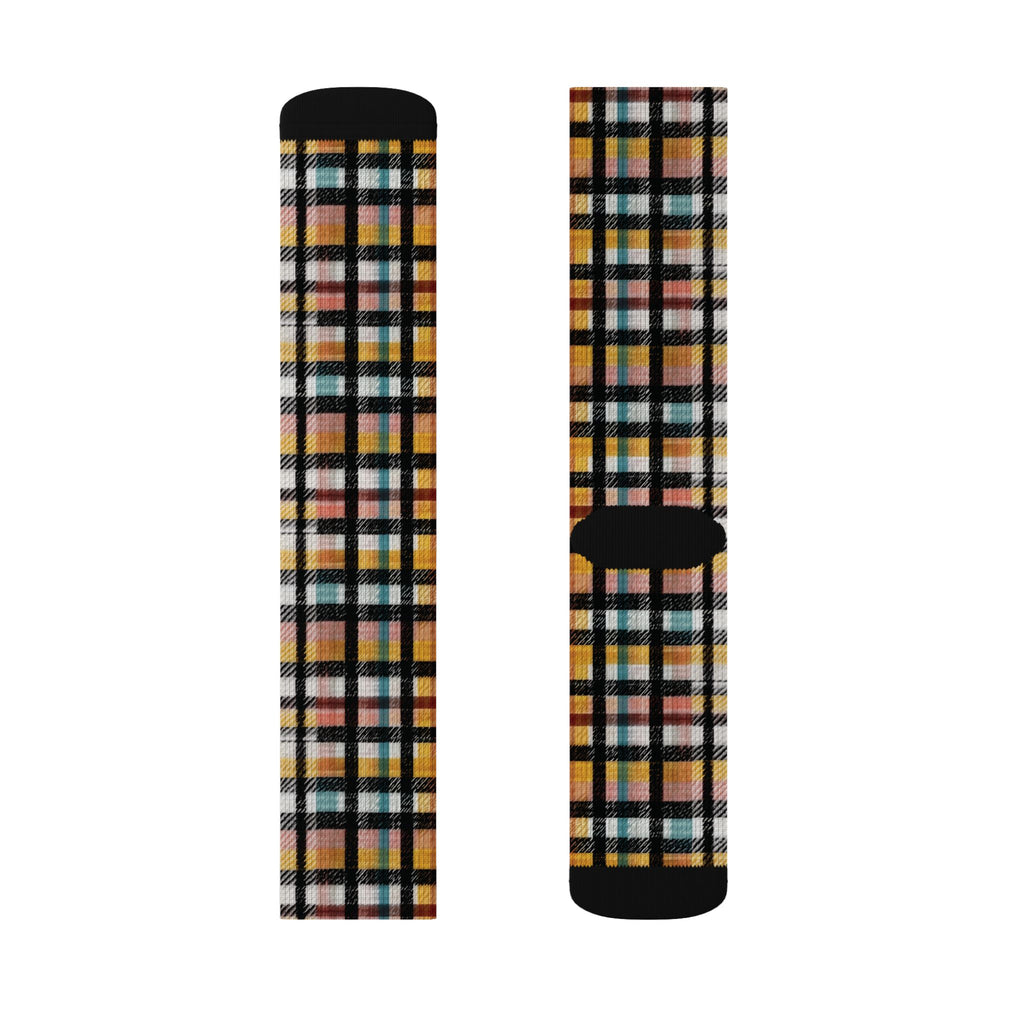 Plaid Pattern Crew Socks