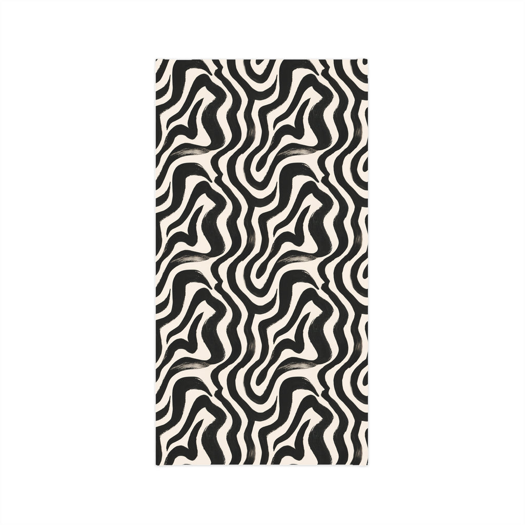 Black & Cream Abstract Neck Gaiter