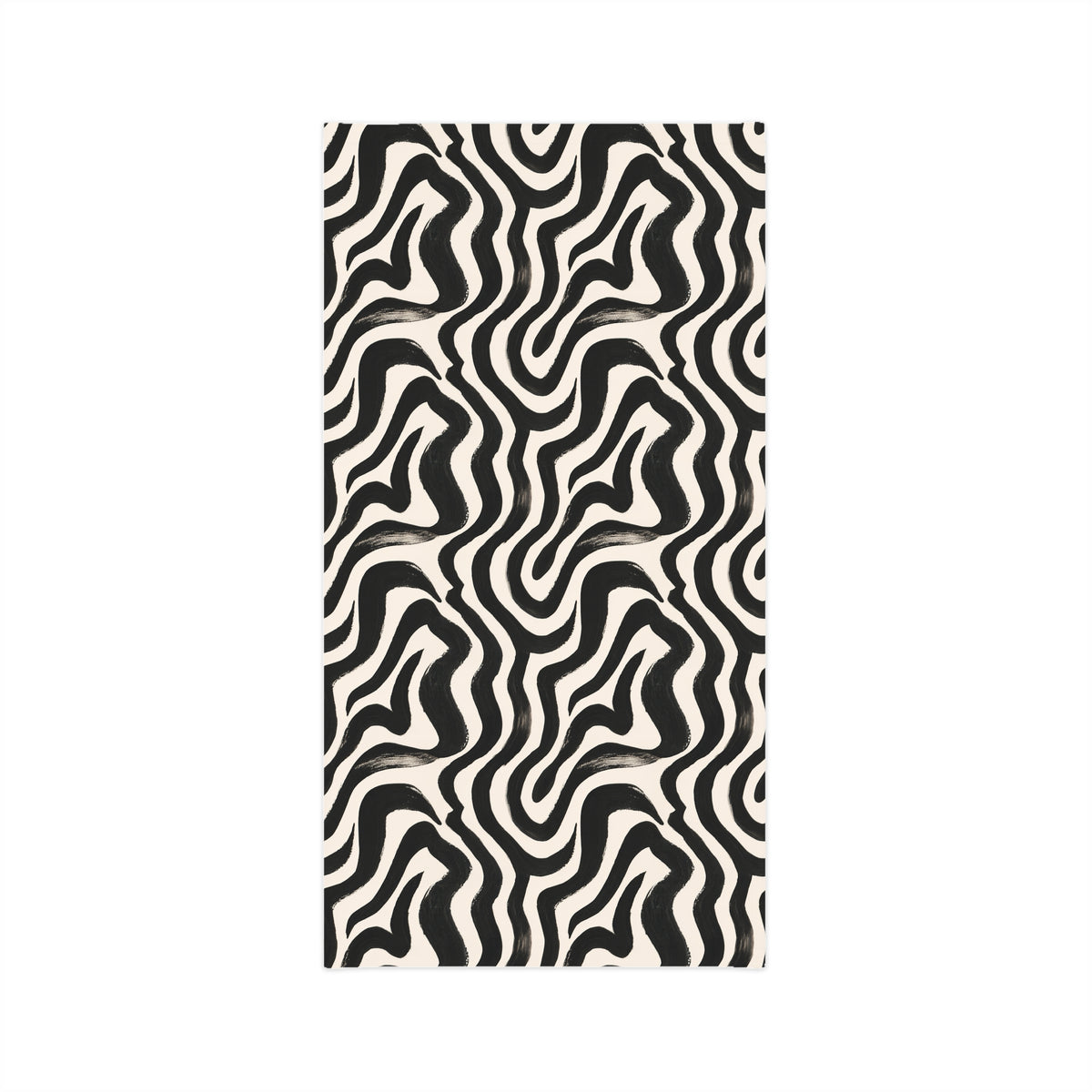 Black & Cream Abstract Neck Gaiter