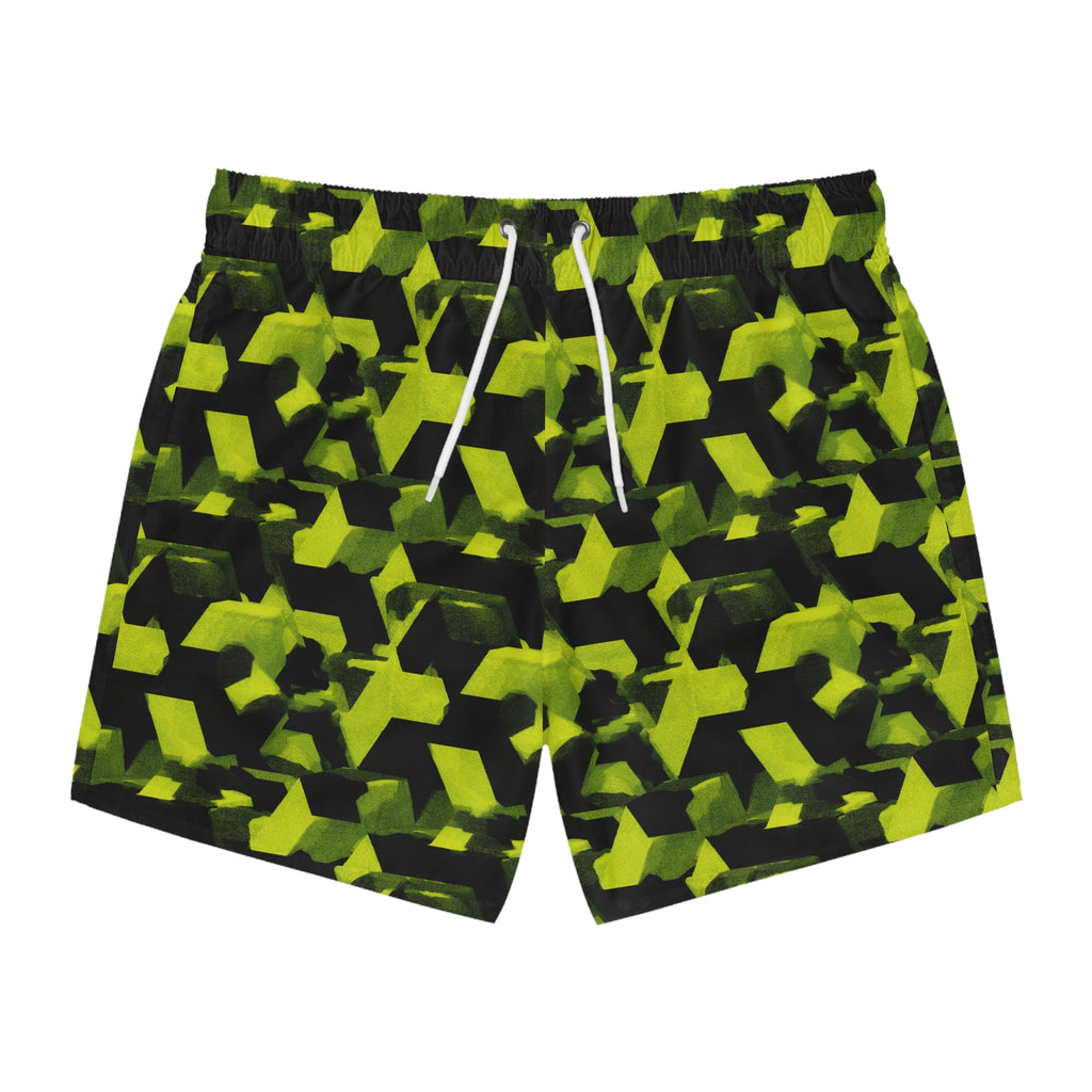 Neon Camo Swim Trunks